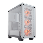 Crystal Series 460X RGB Compact Tempered Glass, No PSU, ATX, White, Mid Tower Case