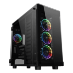 View 91 Tempered Glass RGB Edition, No PSU, XL-ATX, Black, Full Tower Case