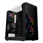 View 37 RGB Edition w/ Transparent Window, No PSU, E-ATX, Black, Mid Tower Case