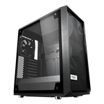 Meshify C TG Clear, Tempered Glass, No PSU, ATX, Black, Mid Tower Case
