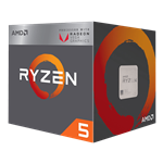 Ryzen™ 5 2400G 4-Core 3.6 - 3.9GHz Turbo, Radeon RX Vega 11 Graphics, AM4, 65W TDP, Processor
