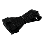 Darkside 24-Pin ITX 7&quot; (20cm) HSL Single Braid Extension Cable - Jet Black
