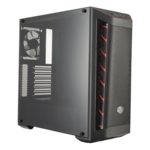 MasterBox MB511, Acrylic Side Panel, No PSU, ATX, Black/Red, Mid Tower Case
