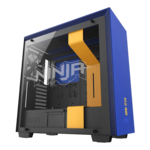 H Series H700i Ninja Tempered Glass, No PSU, E-ATX, Blue/Black/Yellow, Mid Tower Case