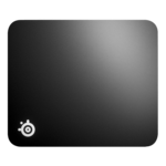 QcK Hard, Hard Polyethylene, Non-slip rubber base, Black, Gaming Mouse Mat