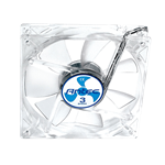 TriCool 120mm w/ Blue LEDs, 2000 RPM, 79 CFM, 30 dBA, Cooling Fan