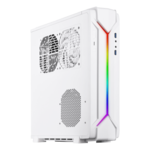 RAVEN RVZ03-ARGB, No PSU, Mini-ITX, White, Slim HTPC Case