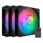 SICKLEFLOW 120 ARGB 3 x 120mm, w/ Controller, 1800 RPM, 62 CFM, 27 dBA, Cooling Fans