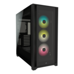 iCUE 5000X RGB, Tempered Glass, No PSU, E-ATX, Black, Mid Tower Case