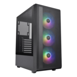 S200 TG ARGB, Tempered Glass, No PSU, ATX, Black, Mid Tower Case