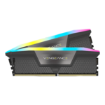 64GB (2 x 32GB) VENGEANCE® RGB DDR5 5200MT/s, CL40, Grey, RGB LED, DIMM Memory