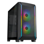 FARA 312Z, Tempered Glass, No PSU, microATX, Black, Mini Tower Case