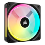 iCUE LINK QX120 RGB 120mm, Black, RGB LEDs, 2400 RPM, 63.1 CFM, 37 dBA, Cooling Fan