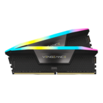 64GB (2  x 32GB) VENGEANCE® RGB DDR5 6600MT/s, CL32, Black, RGB LED, DIMM Memory