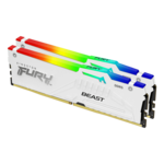 64GB (2 x 32GB) FURY Beast DDR5 6000MHz, CL30, White, RGB LED, DIMM Memory