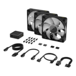 iCUE LINK RX120 RGB 3 x 120mm, w/ Controller, RGB LEDs, 2100 RPM, 73.5 CFM, 36 dBA, Cooling Fan