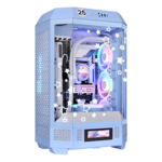 Tower 300, Tempered Glass, No PSU, microATX, Hydrangea Blue (Star), Mid Tower Case