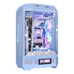 Tower 300, Tempered Glass, No PSU, microATX, Hydrangea Blue (Bubble), Mid Tower Case