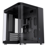 TK-1, Tempered Glass, No PSU, microATX, Black, Mini Cube Case