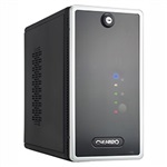 ES34069 Black Mini Server Chassis, 3.5&quot; HDD /4, mini-ITX, 1 LP slot, 180W PSU, Steel