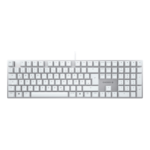KC 200 MX, Cherry MX2A Silent Red, Wired, White/Silver, Mechanical Gaming Keyboard