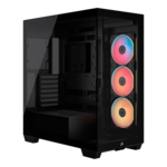 3500X LX-R RGB iCUE LINK, Tempered Glass, No PSU, E-ATX, Black, Mid Tower Case