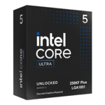 Core™ Ultra 5 250KF Plus 18 (6P+12E) Cores 3.3 - 5.3GHz Turbo, LGA 1851, 159W MTP, Retail Processor