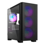 Air 100 ARGB, Tempered Glass, No PSU, microATX, Black, Mini Tower Case