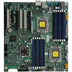 X8DAi, LGA1366 /2, Intel® 5520, 6.4 GT/s QPI, DDR3-1333MHz ECC/UECC 192GB/48GB /12, PCIe x16 CF /2, SATA 3 Gb/s RAID 5 /6, HDA, GbLAN /2, EATX, Retail