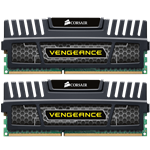 8GB Kit (2 x 4GB) Vengeance DDR3 1600MHz, PC3-12800, CL9 (9-9-9-24) 1.5V, Non-ECC, Black, DIMM Memory