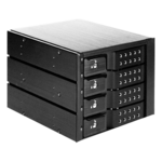BPN-DE340SS, 3x 5.25" to 4x 3.5", SAS/SATA 6Gb/s, HDD, Black Hot Swap Module