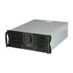 RM41300-F, 3x 5.25" and 5x 3.5" Drive Bays, No PSU, E-ATX, Black/Silver, 4U Chassis