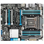 P9X79 WS, LGA2011, Intel® X79, DDR3-2400 (O.C.) 64GB /8, PCIe x16 SLI CF /2+4*, SATA 6Gb/s RAID 5 /4, 3Gb/s /4, USB 3.0 /4, HDA, GbLAN /2, FW, SSI CEB, Retail