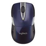 M525, 1000dpi, Wireless 2.4, Black/Blue, Optical Mouse