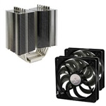 Megahalems Rev. C CPU Heatsink w/ Dual 120mm Cooler Master R4 Silent Fans, Socket 2011/1155/1156/1366/775, 159mm Height, Nickel Plated Copper, Retail