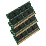 12GB (3 x 4GB) PC3-10666 DDR3 1333MHz SDRAM SODIMM, CL9, 1.5V, Non-ECC