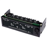 CW611 Black Fan / LC Pump / Flow Meter Controller Panel w/ Touchscreen, 6-Channels / Temperature, 1 x 5.25" Bay