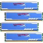 8GB (4 x 2GB) XMP HyperX Blu PC3-12800 DDR3 1600MHz CL9 (9-9-9-27) 1.65V SDRAM DIMM, Non-ECC