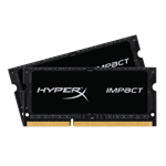 16GB Kit (2 x 8GB) HyperX Impact DDR3L 1600MHz, PC3-12800, CL9 (9-9-9) 1.35V, Non-ECC, Black, SO-DIMM Memory