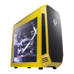 Aegis Series w/ Icon Display w/ Window, No PSU, microATX, Yellow/Black, Mid Tower Case