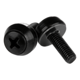 N/A - CABSCREWSM5B, M5 x 12mm - Mounting Screws - 100 Pack, Black