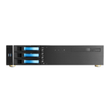 N/A - D-230HB-DT-BLUE, Blue HDD Handle, 3 x 3.5" Hotswap Bay, No PSU, microATX, Black, 2U Desktop Chassis