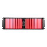 Server Chassis - D Storm D-300SEA-RD-T7SA, Blue Bezel, 4x 5.25", 3x 3.5" Drive Bays, No PSU, ATX, Black, 3U Chassis