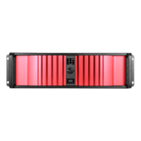 Server Chassis - D Storm D-300SEA-RD-RAIL24, Red Bezel, 4x 5.25", 3x 3.5" Drive Bays, w/ 20" Sliding Rail Kit, No PSU, ATX, Black, 3U Chassis