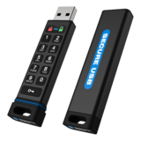 USB External Flash Drives - SecureUSB® KP, 8GB, USB 3.1, Black, Hardware Encrypted Flash Drive