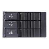 Hot Swap Module - BPN-SEA230HD-BLACK, Trayless 2x 5.25" to 3x 3.5", SAS/SATA 12Gb/s, HDD, Black Hot-swap Rack