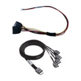 N/A - 1 x  CBL-SAST-0886, SATA 15pin x2 to 4pin / P2.5, 40CM, 22AWG, RoHS + 1 x CBL-SAST-0933, 50CM OCuLink to 4x SATA Cable