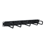 N/A - 1U Horizontal Cable Management Panel, Flexible Ring Type, 19", 5 Rings