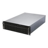 Server Chassis - RM-3U3163HE12, 16x 3.5"/2.5" Hotswap Bays, No PSU, E-ATX, Silver/Black, 3U Chassis
