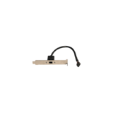 N/A - FireWire Port PC Case Slot Bracket, Black, 10-pin Connector